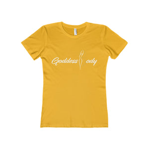 Goddess Body Women's The Boyfriend Tee (white print)