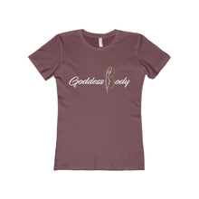 Load image into Gallery viewer, Goddess Body Women&#39;s The Boyfriend Tee (white print)
