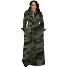 Load image into Gallery viewer, Camouflage Long Dresses Women
