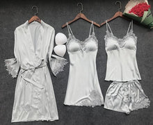 Load image into Gallery viewer, Goddess 4 Pieces Women  Nightwear Sets
