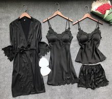 Load image into Gallery viewer, Goddess 4 Pieces Women  Nightwear Sets
