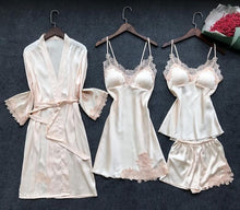 Load image into Gallery viewer, Goddess 4 Pieces Women  Nightwear Sets
