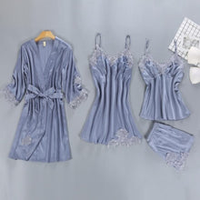 Load image into Gallery viewer, Goddess 4 Pieces Women  Nightwear Sets
