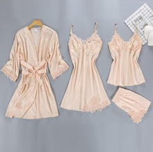 Load image into Gallery viewer, Goddess 4 Pieces Women  Nightwear Sets
