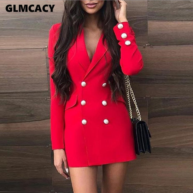 Goddess Double Breasted  Blazer Dress