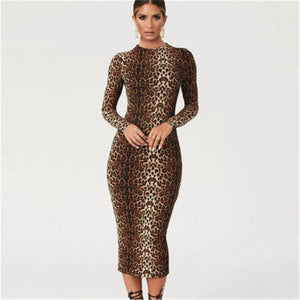 leopard bodycon dress