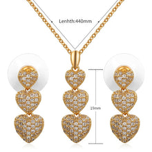 Load image into Gallery viewer, Cubic Zirconia Circle  Necklace and Earring
