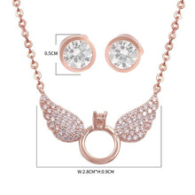 Load image into Gallery viewer, Cubic Zirconia Circle  Necklace and Earring
