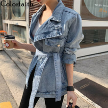 Load image into Gallery viewer, Goddess Streetwear Asymmetrical Jeans Tops
