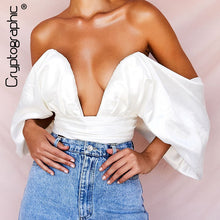 Load image into Gallery viewer, Goddess V-neck Off Shoulder Fashion Blouses
