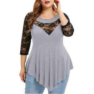 Floral Lace Hollow Goddess Blouse