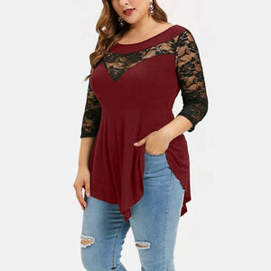 Floral Lace Hollow Goddess Blouse