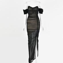 Load image into Gallery viewer, GBB Off Shoulder Ruched Maxi Dress
