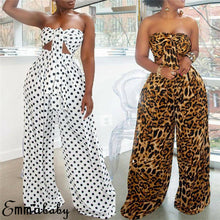 Load image into Gallery viewer, Goddess Crop Tops Empire Wide Leg Long Pants Set
