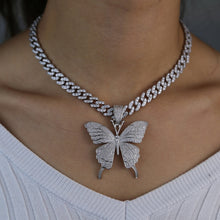 Load image into Gallery viewer, Cuban Link Butterfly Pendant Necklace
