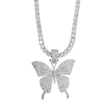 Load image into Gallery viewer, Cuban Link Butterfly Pendant Necklace
