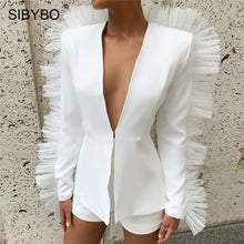 Load image into Gallery viewer, Embellished sleeve Blazer short set
