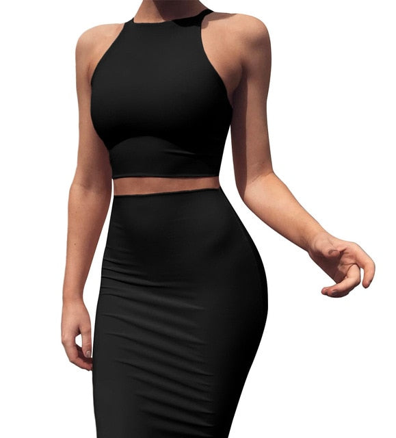 Goddess Crop Top and Skirt