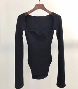 Goddess cashmere square body suit