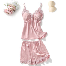 Load image into Gallery viewer, Goddess 5 Piece Satin Sleepwear Sets
