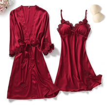 Load image into Gallery viewer, Goddess 5 Piece Satin Sleepwear Sets
