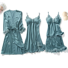 Load image into Gallery viewer, Goddess 5 Piece Satin Sleepwear Sets
