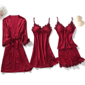 Goddess 5 Piece Satin Sleepwear Sets