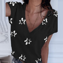 Load image into Gallery viewer, Women&#39;s Shirt Elegant V Neck Eyes Print
