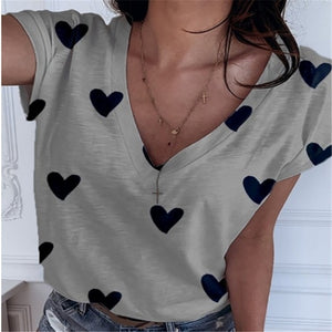 Women's Shirt Elegant V Neck Eyes Print