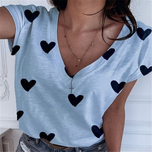 Women's Shirt Elegant V Neck Eyes Print