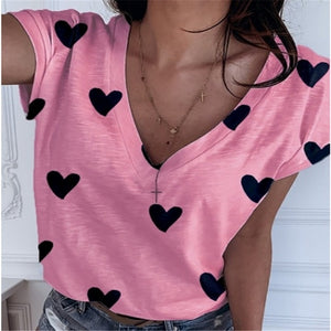 Women's Shirt Elegant V Neck Eyes Print