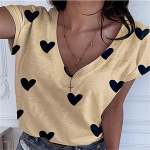 Women's Shirt Elegant V Neck Eyes Print