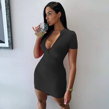 Load image into Gallery viewer, Fall Into You Bodycon Ribbed Dress
