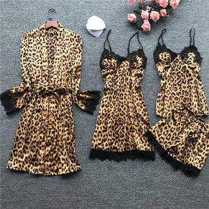 Leopard Goddess mix and match Satin Sleepwear