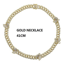 Load image into Gallery viewer, Goddess Drip cuban link Butterfly necklace
