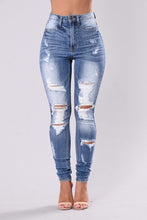 Load image into Gallery viewer, High Waist Ripped Denim
