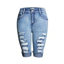 Load image into Gallery viewer, Exposed Stretch Ripped Jeans For Women
