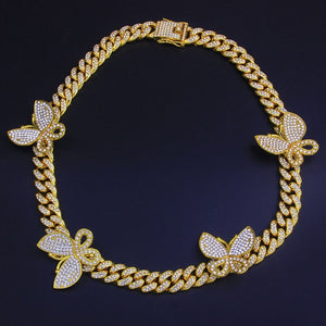 Bling Goddess Butterfly Choker