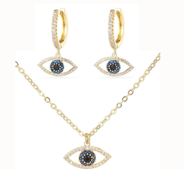 Evil Eye Sets Earrings And Necklace