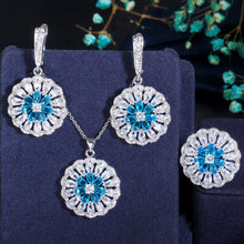 Load image into Gallery viewer, Cubic Zirconia Stone Earrings , Necklace and Ring
