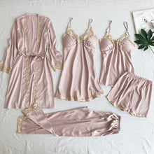 Load image into Gallery viewer, Satin Goddess Lace Nightwear Sets
