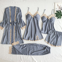 Load image into Gallery viewer, Satin Goddess Lace Nightwear Sets
