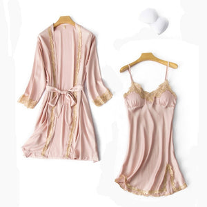 Satin Goddess Lace Nightwear Sets