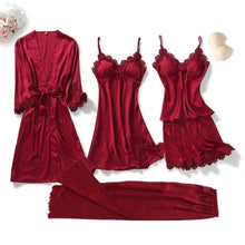 Load image into Gallery viewer, Satin Goddess Lace Nightwear Sets
