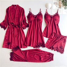 Load image into Gallery viewer, Satin Goddess Lace Nightwear Sets
