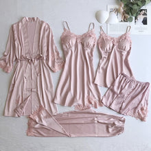 Load image into Gallery viewer, Satin Goddess Lace Nightwear Sets
