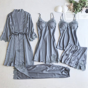 Satin Goddess Lace Nightwear Sets