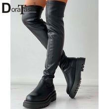 Load image into Gallery viewer, DORATASIA Brand Platform Thigh High Boots
