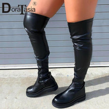 Load image into Gallery viewer, DORATASIA Brand Platform Thigh High Boots
