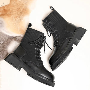 Leather Platform Ankle  Boots 2021